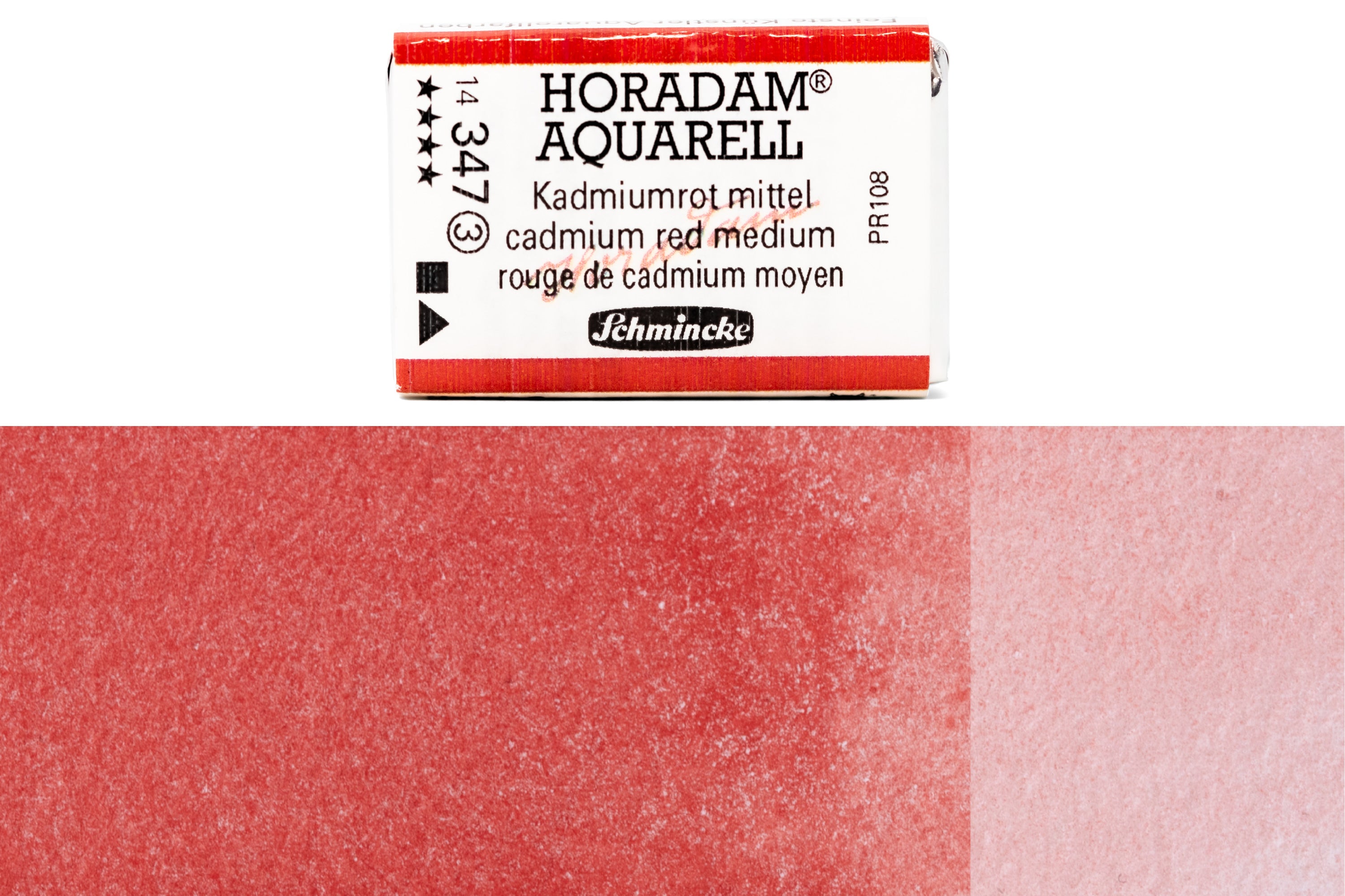 Schmincke - Horadam Watercolor Full Pan, #347 Cadmium Red Medium - St. Louis Art Supply