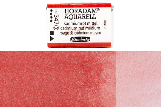Schmincke - Horadam Watercolor Full Pan, #347 Cadmium Red Medium - St. Louis Art Supply