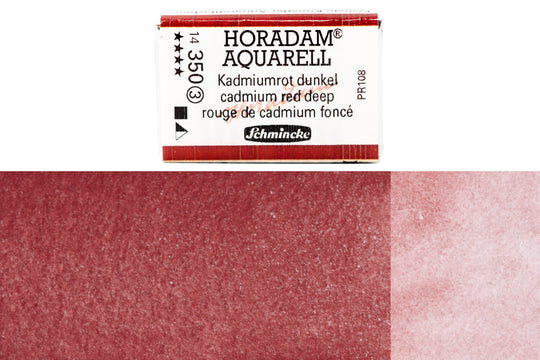 Schmincke - Horadam Watercolor Full Pan, #350 Cadmium Red Deep - St. Louis Art Supply