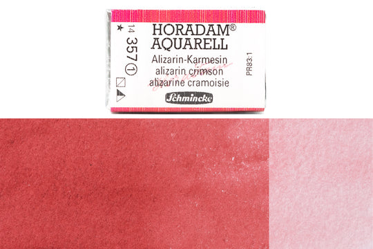 Schmincke - Horadam Watercolor Full Pan, #357 Alizarin Crimson - St. Louis Art Supply