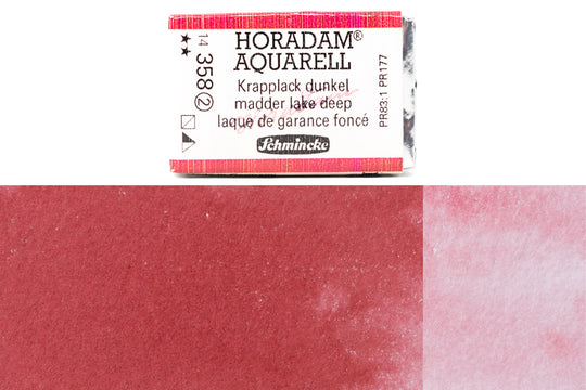 Schmincke - Horadam Watercolor Full Pan, #358 Madder Lake Deep - St. Louis Art Supply