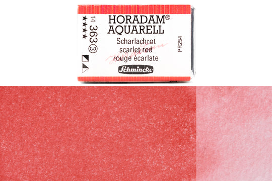 Schmincke - Horadam Watercolor Full Pan, #363 Scarlet Red - St. Louis Art Supply