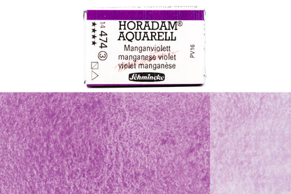 Schmincke - Horadam Watercolor Full Pan, #474 Manganese Violet - St. Louis Art Supply