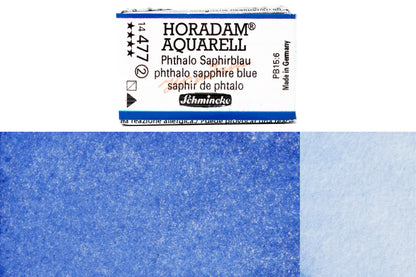 Schmincke - Horadam Watercolor Full Pan, #477 Phthalo Sapphire Blue - St. Louis Art Supply