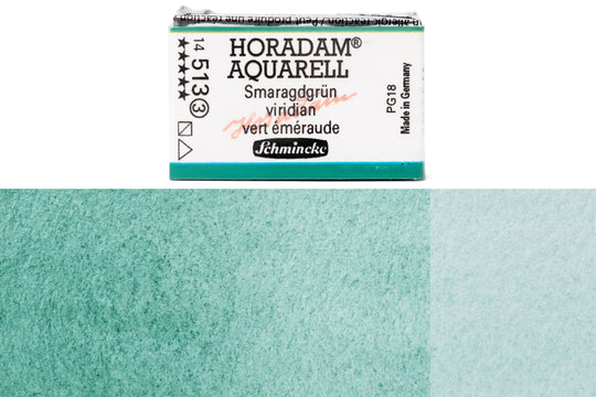 Schmincke - Horadam Watercolor Full Pan, #513 Viridian - St. Louis Art Supply