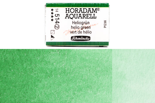 Schmincke - Horadam Watercolor Full Pan, #514 Helio Green - St. Louis Art Supply