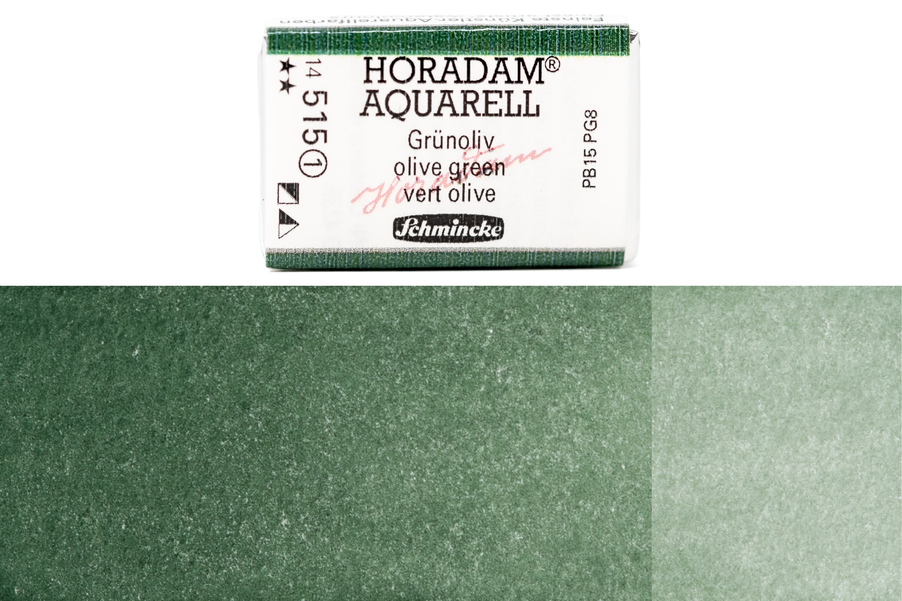 Schmincke - Horadam Watercolor Full Pan, #515 Olive Green - St. Louis Art Supply