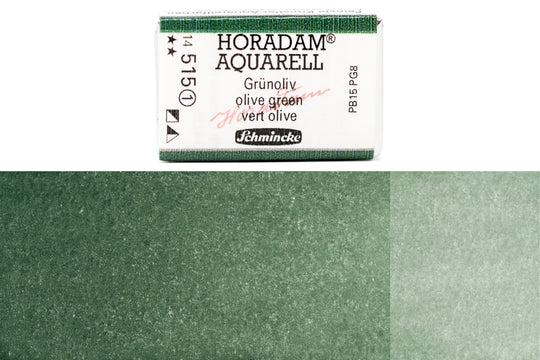 Schmincke - Horadam Watercolor Full Pan, #515 Olive Green - St. Louis Art Supply