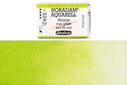 Schmincke - Horadam Watercolor Full Pan, #524 May Green - St. Louis Art Supply