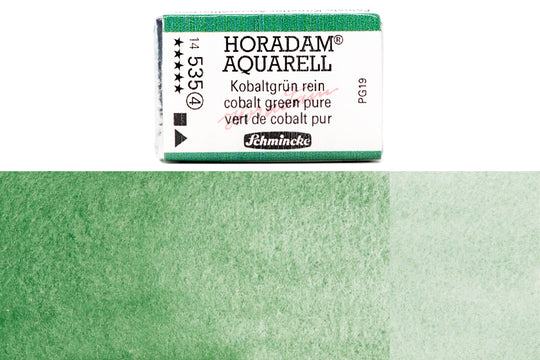 Schmincke - Horadam Watercolor Full Pan, #535 Cobalt Green Pure - St. Louis Art Supply