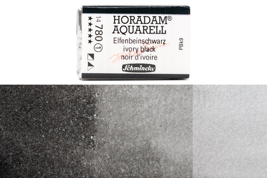 Schmincke - Horadam Watercolor Full Pan, #780 Ivory Black - St. Louis Art Supply