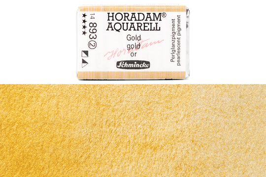 Schmincke - Horadam Watercolor Full Pan, #893 Gold - St. Louis Art Supply