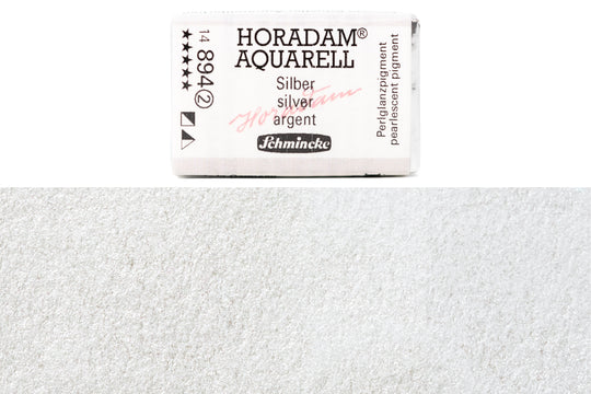 Schmincke - Horadam Watercolor Full Pan, #894 Silver - St. Louis Art Supply