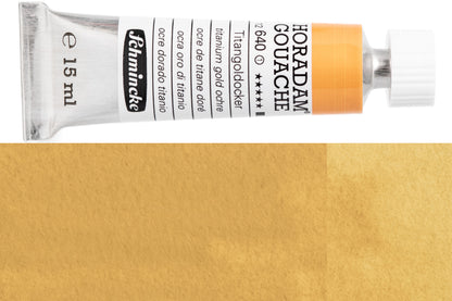 Schmincke - Horadam Gouache, 15 mL, #640 Titanium Gold Ochre - St. Louis Art Supply