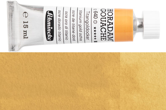 Schmincke - Horadam Gouache, 15 mL, #640 Titanium Gold Ochre - St. Louis Art Supply