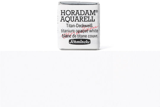 Schmincke - Horadam Watercolor Half Pan, #101 Titanium Opaque White - St. Louis Art Supply