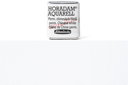 Schmincke - Horadam Watercolor Half Pan, #102 Permanent Chinese White - St. Louis Art Supply