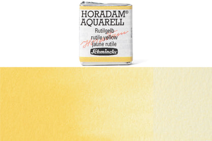 Schmincke - Horadam Watercolor Half Pan, #205 Rutile Yellow - St. Louis Art Supply