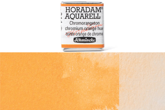 Schmincke - Horadam Watercolor Half Pan, #214 Chromium Orange Hue - St. Louis Art Supply