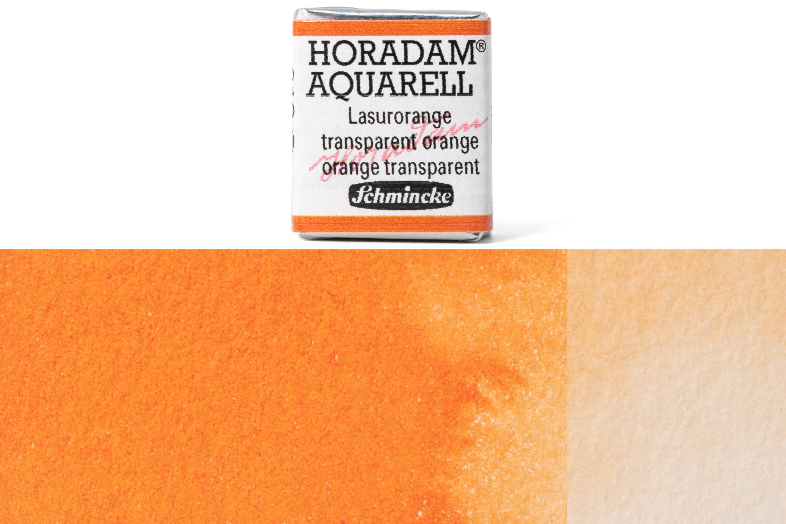 Schmincke - Horadam Watercolor Half Pan, #218 Transparent Orange - St. Louis Art Supply