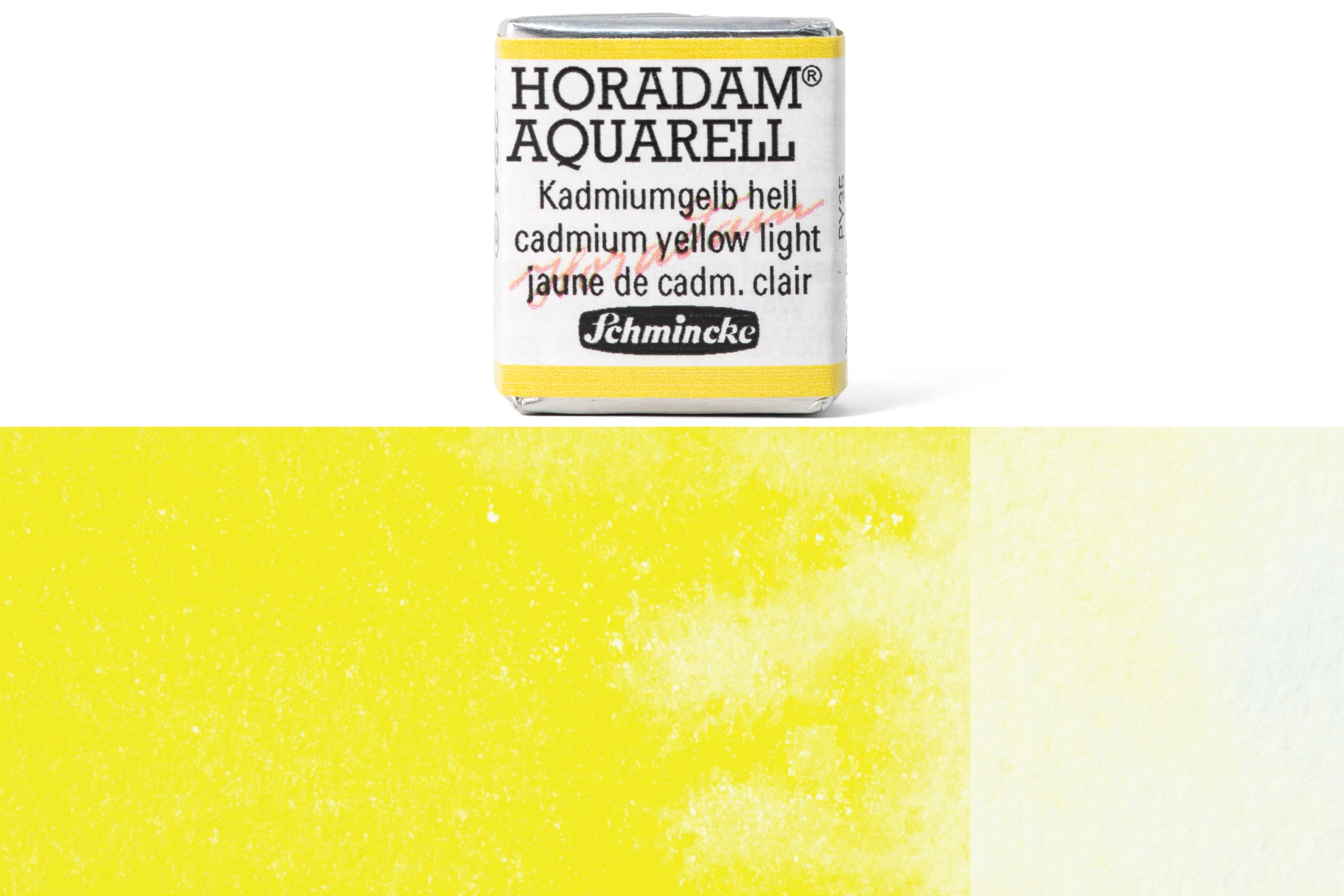 Schmincke - Horadam Watercolor Half Pan, #224 Cadmium Yellow Light - St. Louis Art Supply