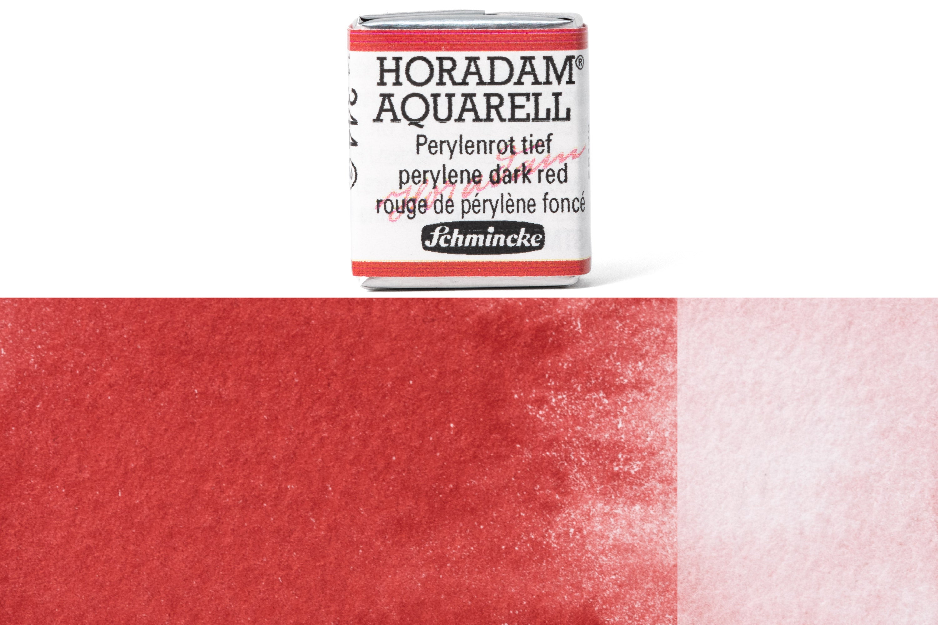 Schmincke - Horadam Watercolor Half Pan, #344 Perylene Dark Red - St. Louis Art Supply
