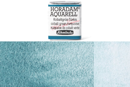 Schmincke - Horadam Watercolor Half Pan, #510 Cobalt Green Turquoise - St. Louis Art Supply