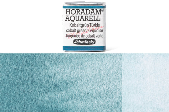 Schmincke - Horadam Watercolor Half Pan, #510 Cobalt Green Turquoise - St. Louis Art Supply