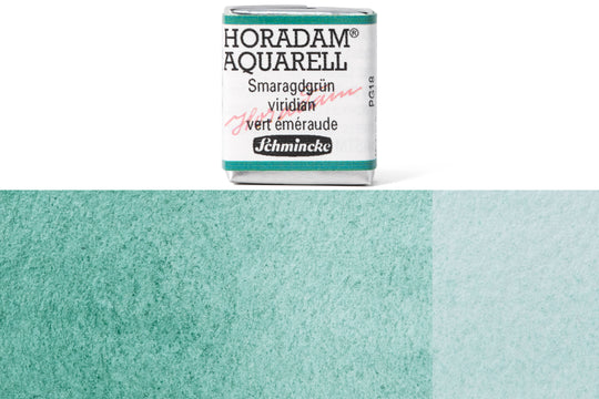 Schmincke - Horadam Watercolor Half Pan, #513 Viridian - St. Louis Art Supply
