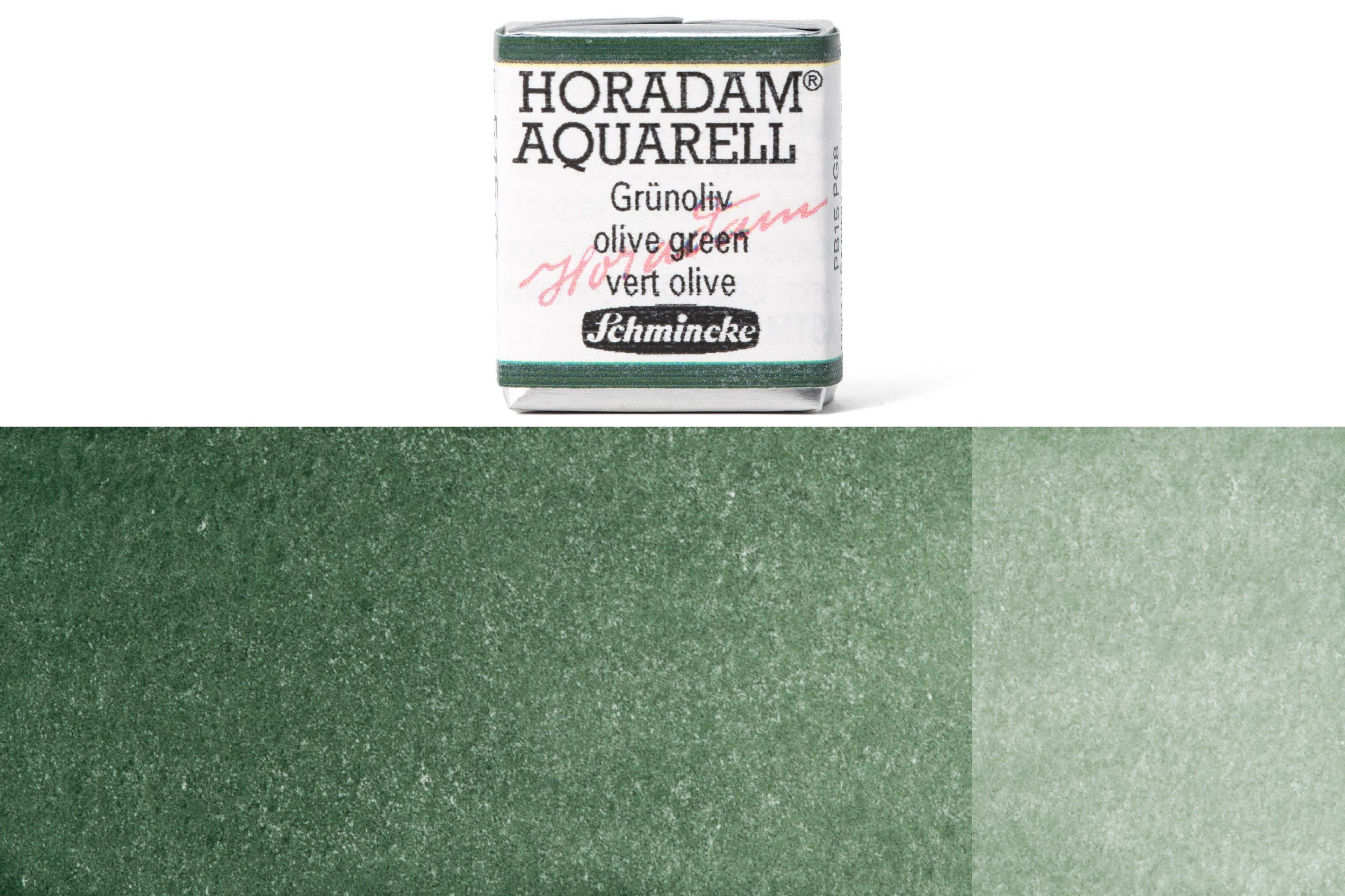 Schmincke - Horadam Watercolor Half Pan, #515 Olive Green - St. Louis Art Supply