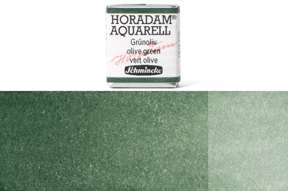 Schmincke - Horadam Watercolor Half Pan, #515 Olive Green - St. Louis Art Supply