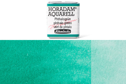 Schmincke - Horadam Watercolor Half Pan, #519 Phthalo Green - St. Louis Art Supply