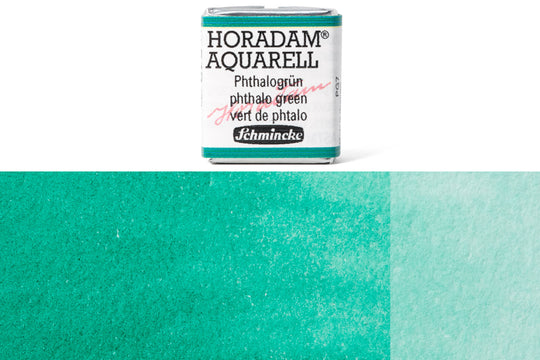 Schmincke - Horadam Watercolor Half Pan, #519 Phthalo Green - St. Louis Art Supply