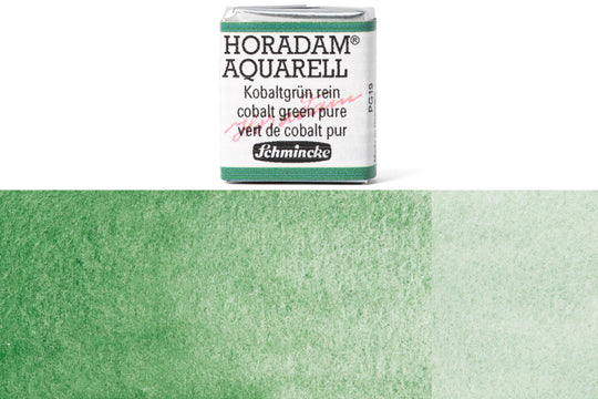 Schmincke - Horadam Watercolor Half Pan, #535 Cobalt Green Pure - St. Louis Art Supply