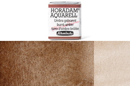 Schmincke - Horadam Watercolor Half Pan, #668 Burnt Umber - St. Louis Art Supply