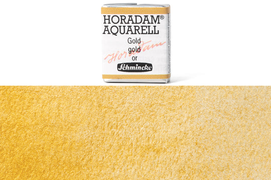 Schmincke - Horadam Watercolor Half Pan, #893 Gold - St. Louis Art Supply