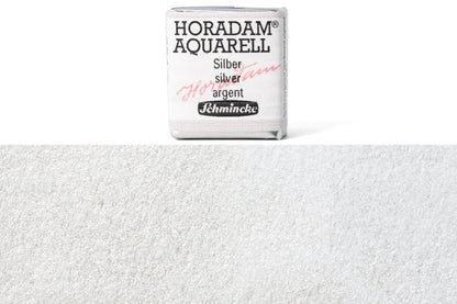 Schmincke - Horadam Watercolor Half Pan, #894 Silver - St. Louis Art Supply
