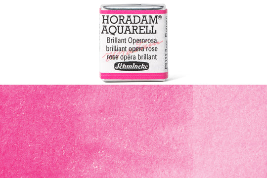 Schmincke - Horadam Watercolor Half Pan, #920 Brilliant Opera Rose - St. Louis Art Supply