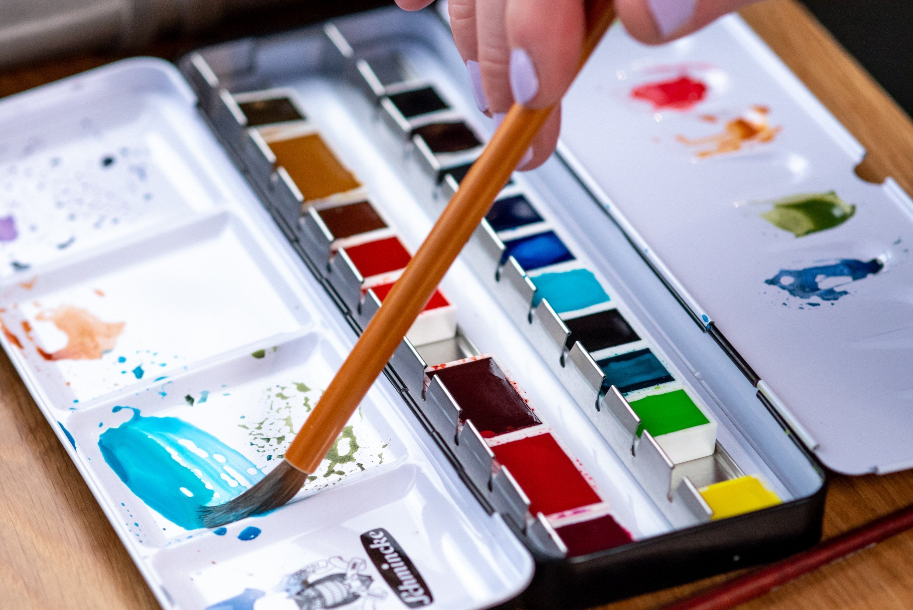 Schmincke - Horadam Watercolor Full Pan, #477 Phthalo Sapphire Blue - St. Louis Art Supply