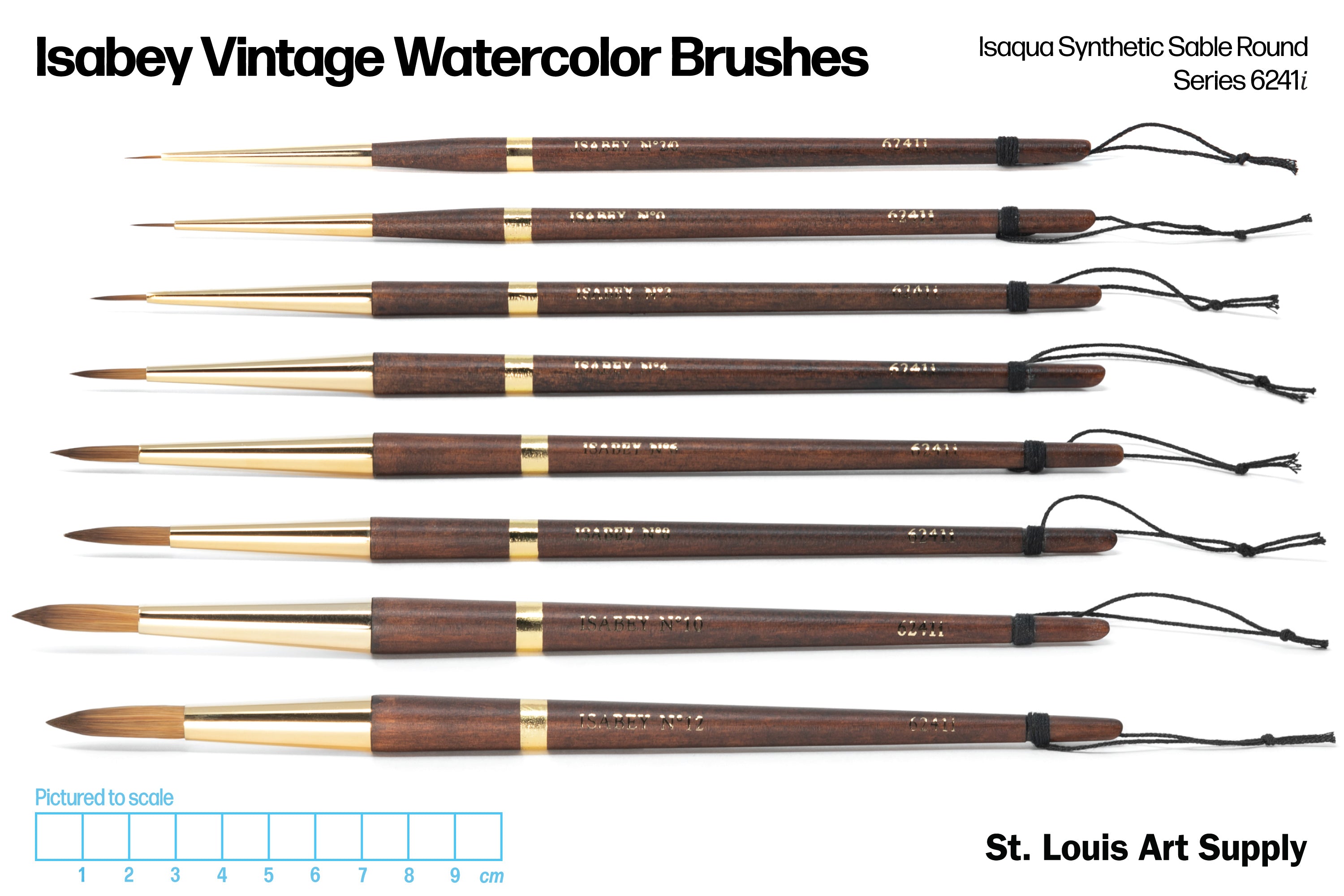 Isabey - Vintage Watercolor Brush, Synthetic Sable, Round - St. Louis Art Supply