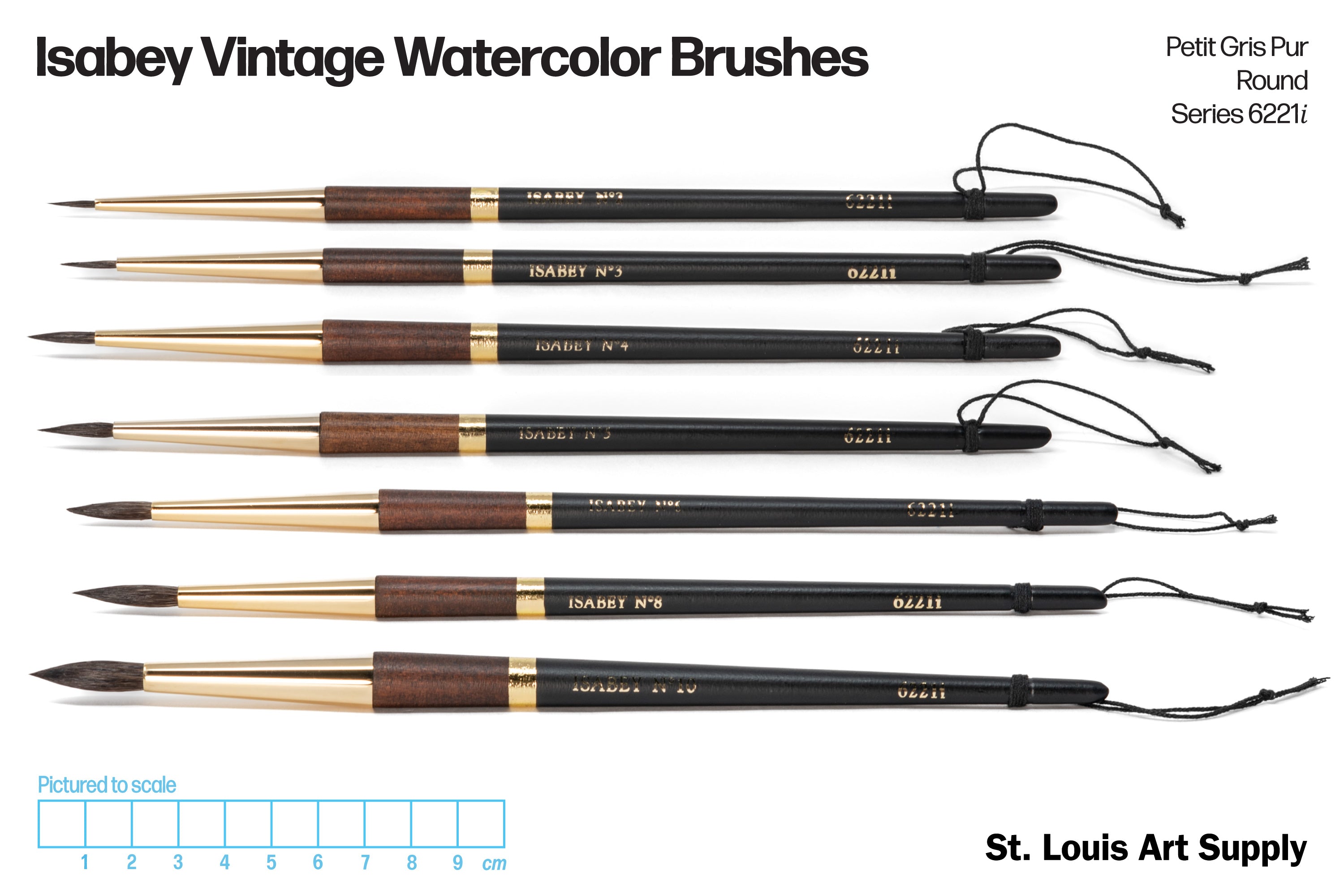 Isabey - Vintage Watercolor Brush, Petit Gris Pur, Round - St. Louis Art Supply