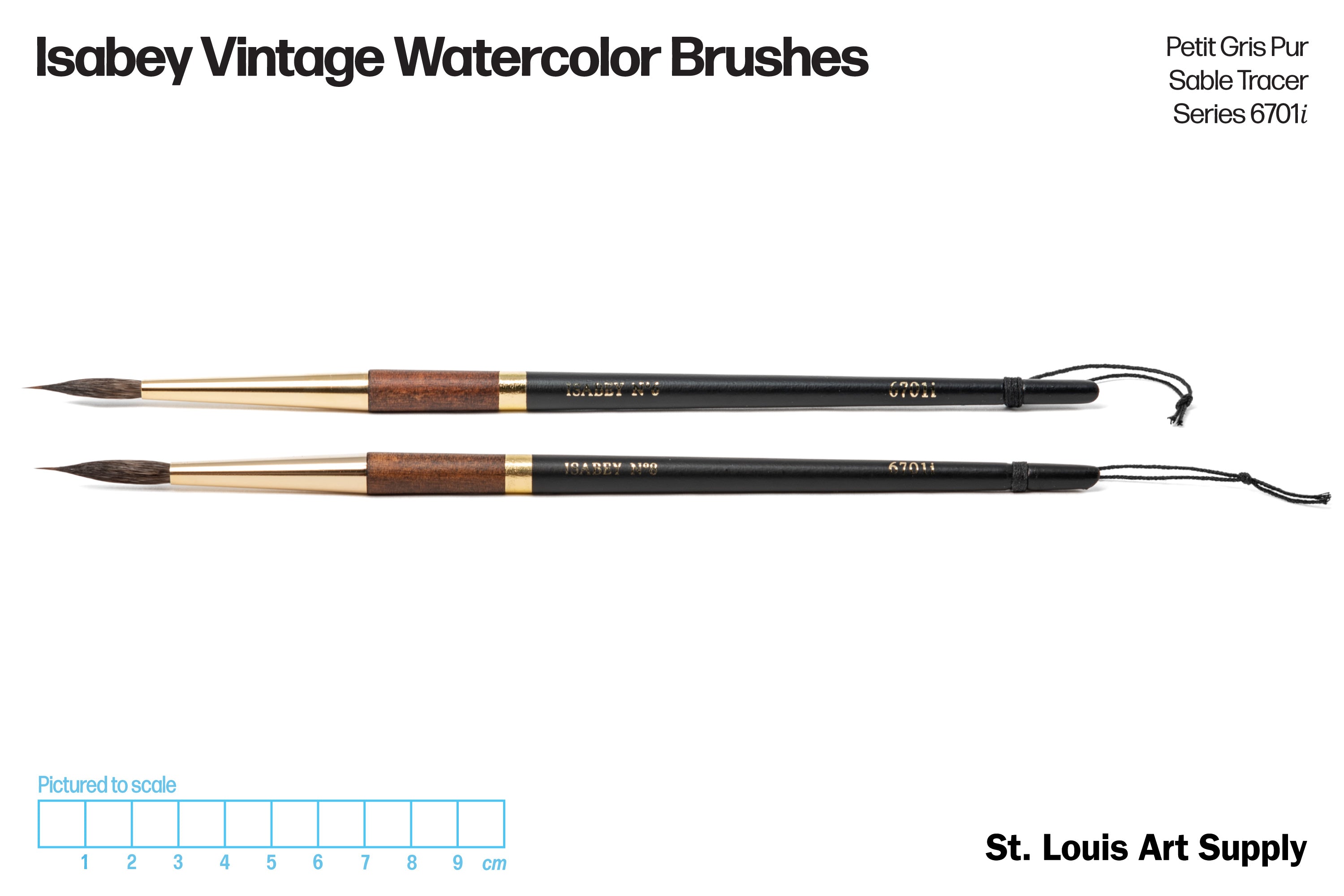 Isabey - Vintage Watercolor Brush, Petit Gris Pur, Tracer - St. Louis Art Supply