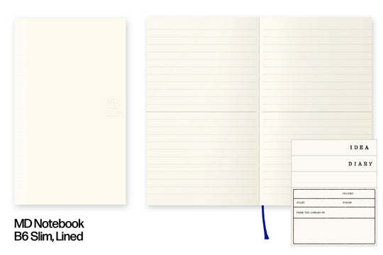 MD Notebook, B6 Slim, Lined