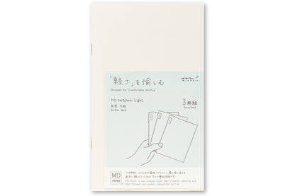 MD Notebook Light, B6 Slim, Grid, Set of 3