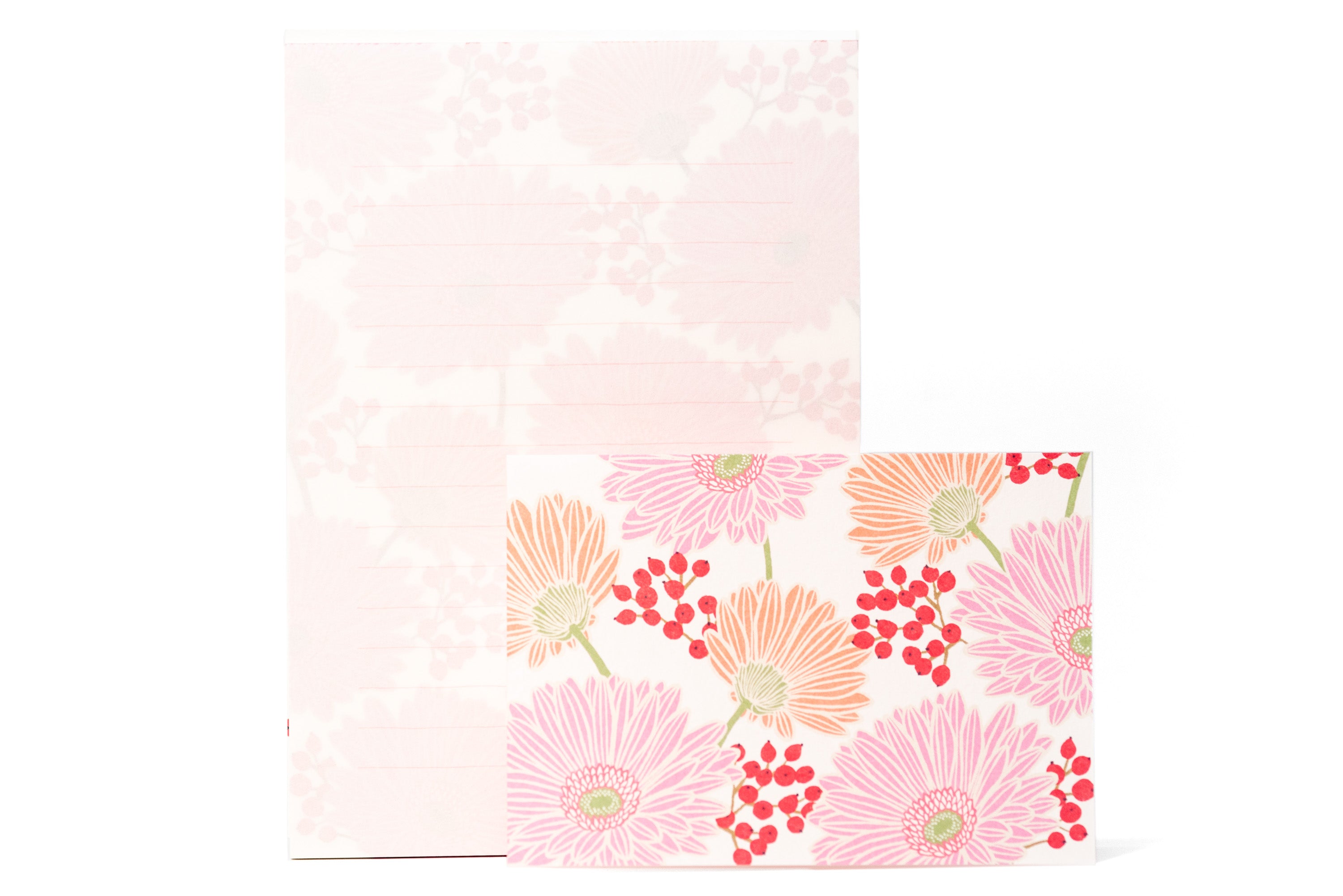 Midori - Letter Paper, Gerbera Daisies, Lined - St. Louis Art Supply