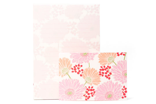 Midori - Letter Paper, Gerbera Daisies, Lined - St. Louis Art Supply