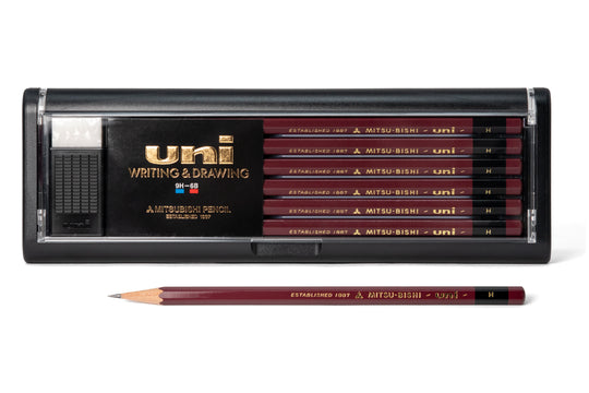 Mitsubishi Pencil Co. - Uni Pencil, H, Set of 12 with Eraser - St. Louis Art Supply