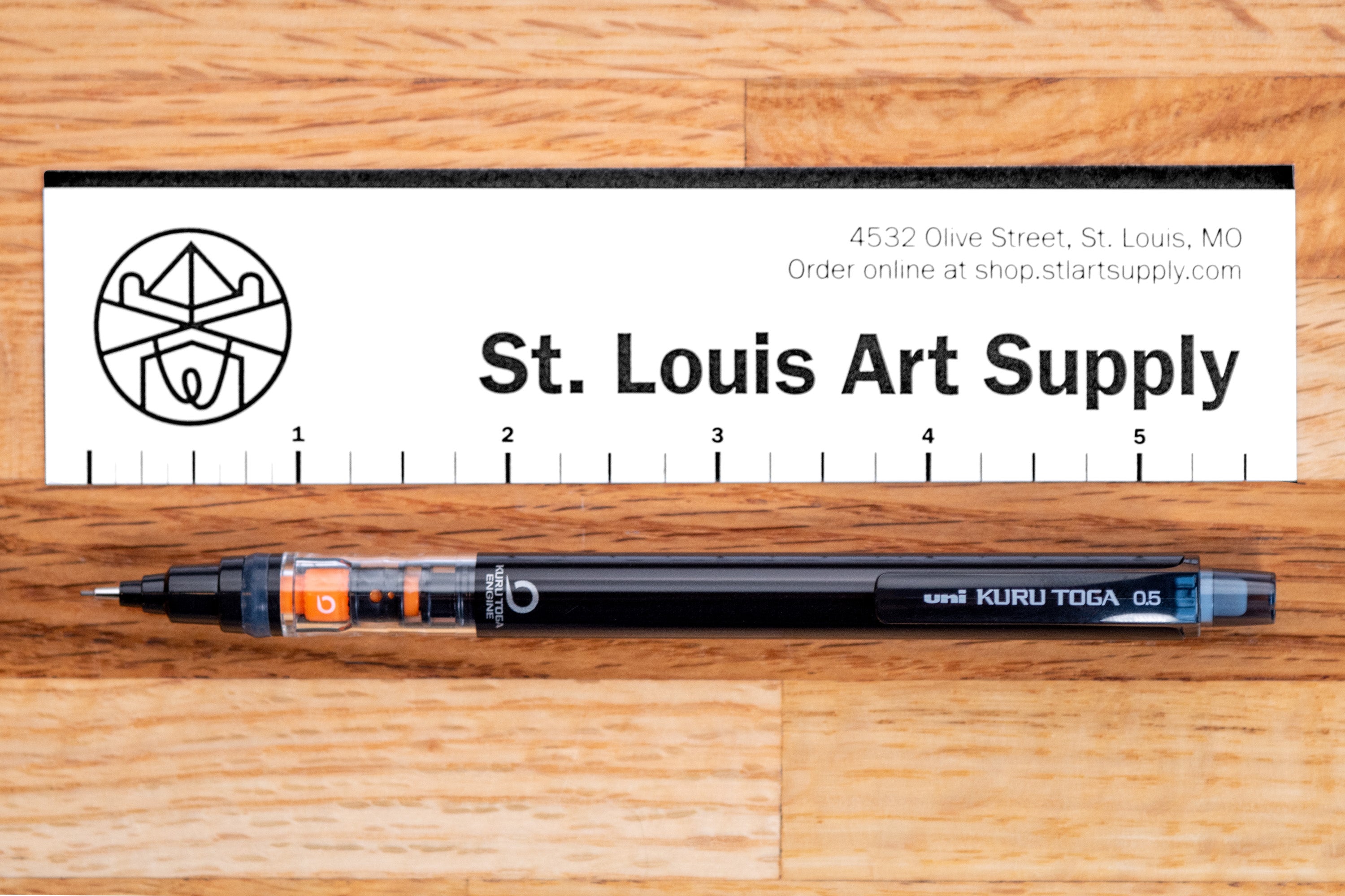 Mitsubishi Pencil Co. - Uni Kuru Toga Mechanical Pencil, 0.5 mm, Black, "Pipe Slide" - St. Louis Art Supply
