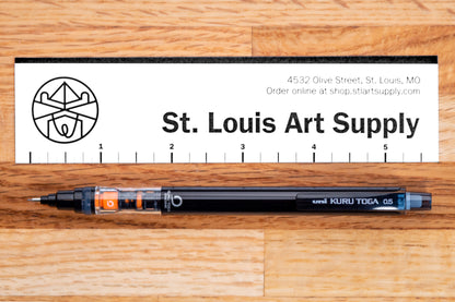 Mitsubishi Pencil Co. - Uni Kuru Toga Mechanical Pencil, 0.5 mm, Black, "Pipe Slide" - St. Louis Art Supply