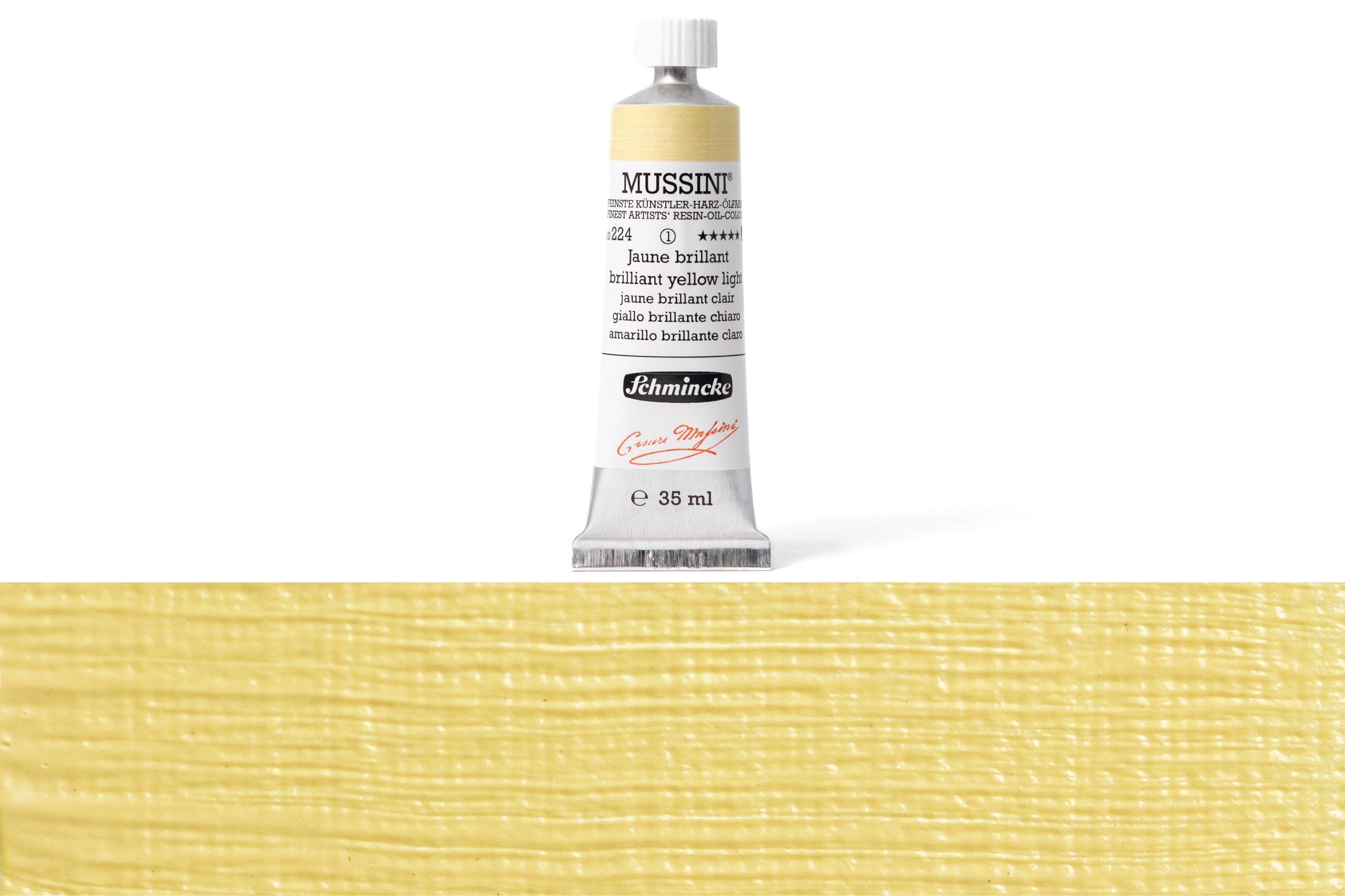 Schmincke - Mussini Oil Colors, 35 mL, #224 Brilliant Yellow Light - St. Louis Art Supply